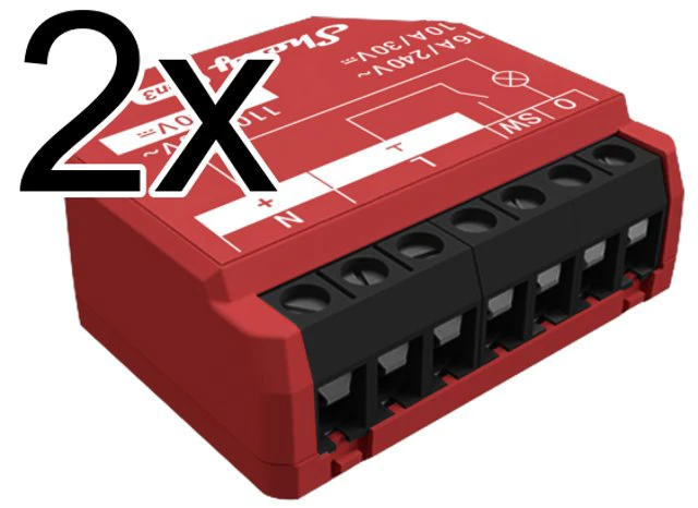 2 x Infälld strömbrytare